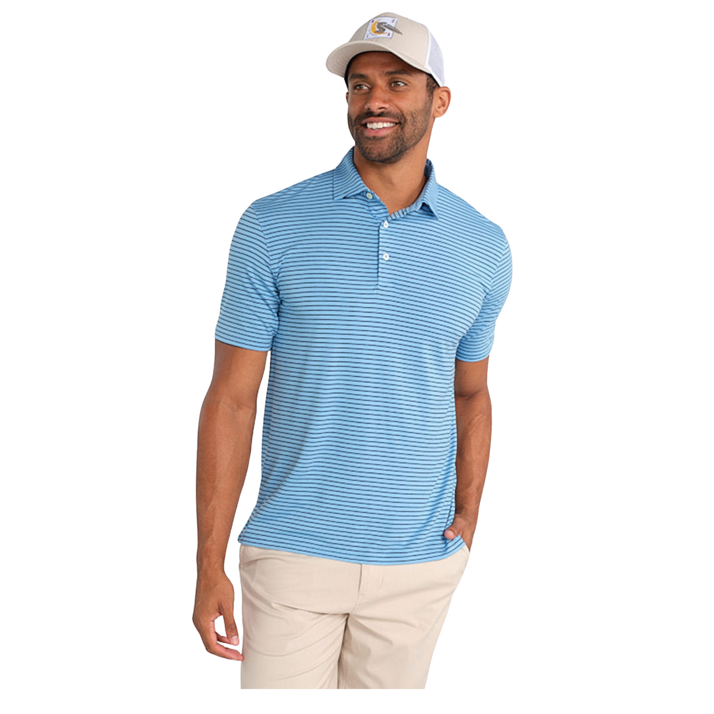 Cloud Lightweight Polo Brookline Stripe