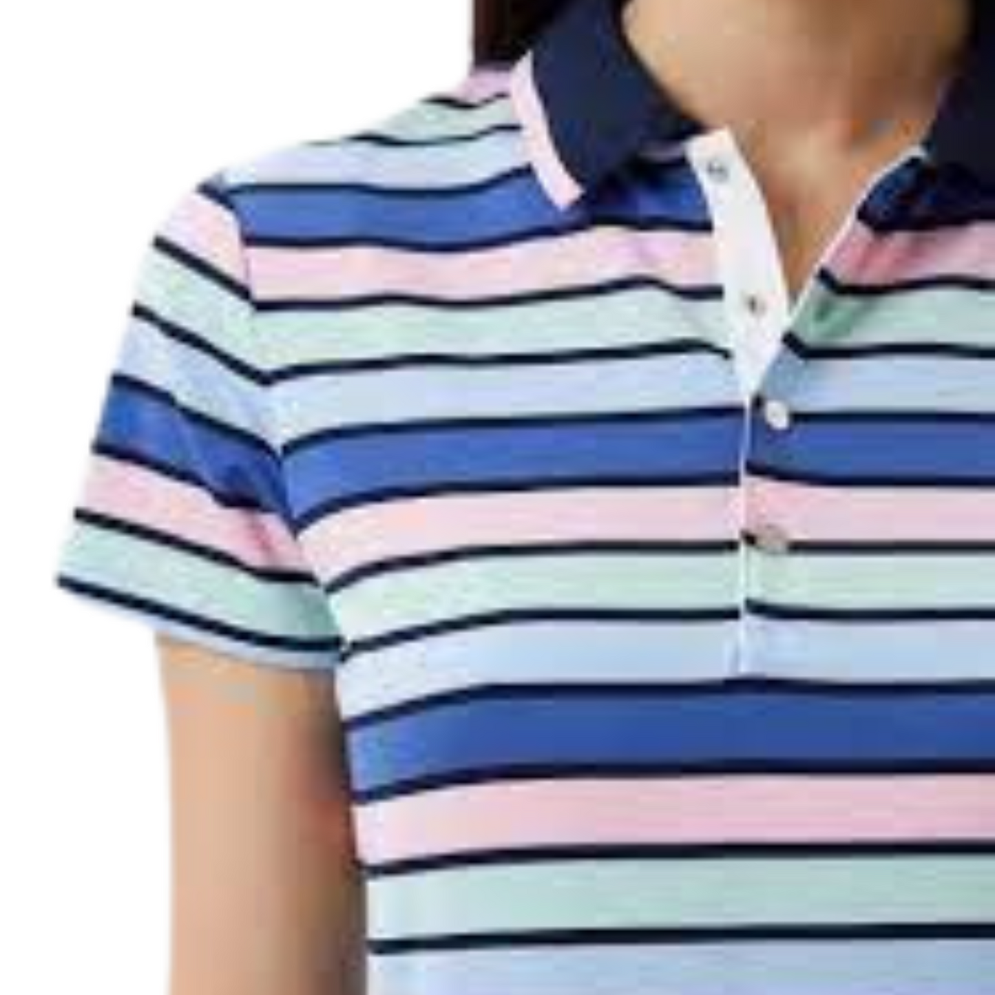 RLX Ralph Lauren Printed Airflow Jersey Liberty Blue Womens Golf Polo