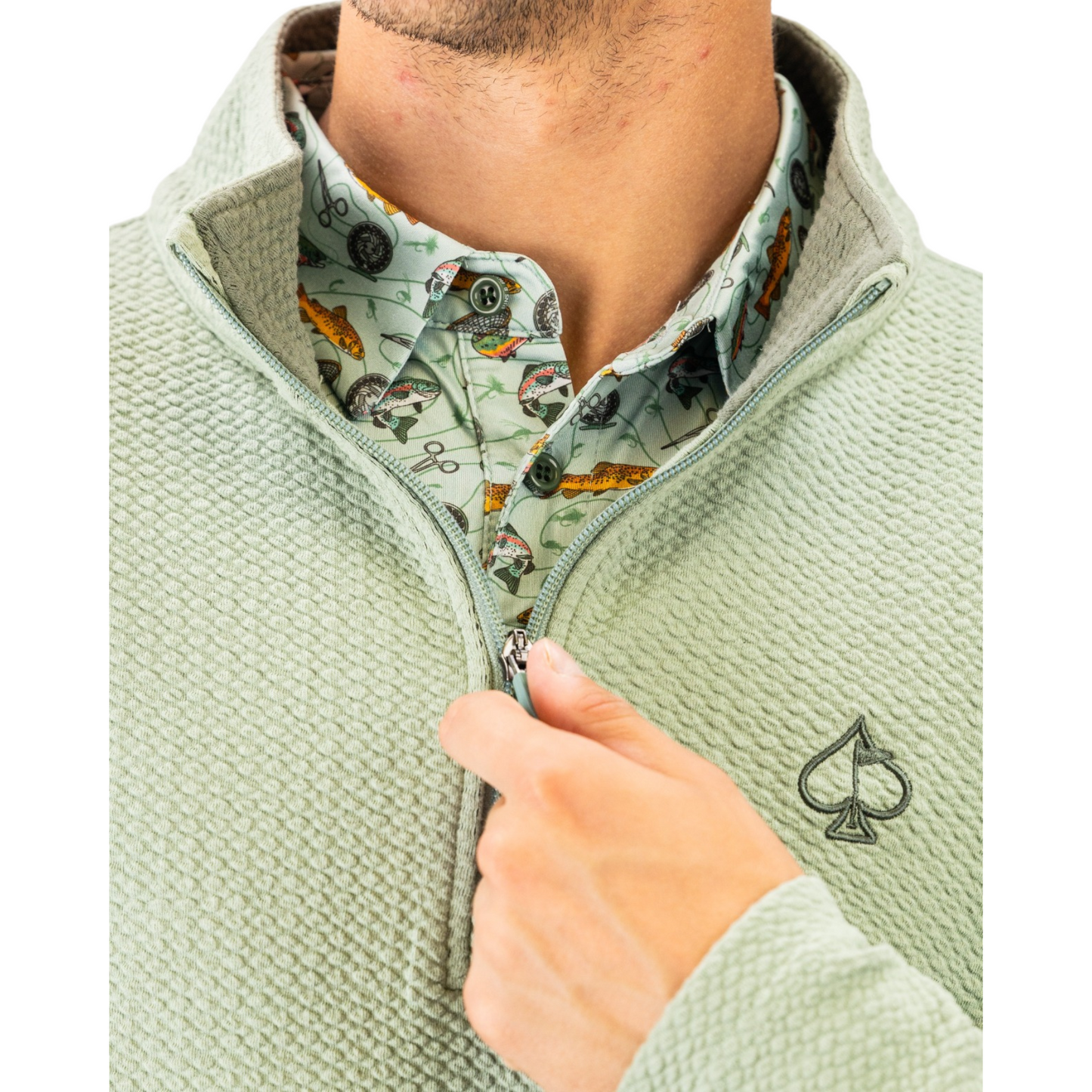 Player Preferred Waffle Knit Pullover - Olive