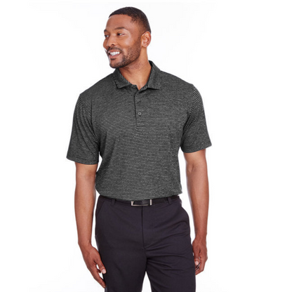 Men's Quarry Heather Performance Stripe Polo - Black Heather