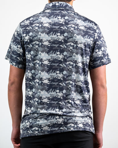 Pins and Aces Grey Camo Polo