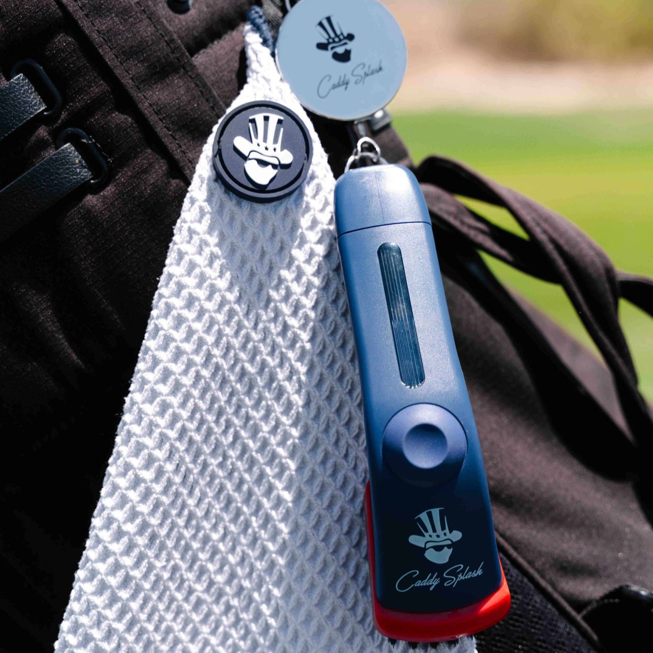 USA Golf Pocket Mag Towel + Golf Club Water Brush Pro Bundle