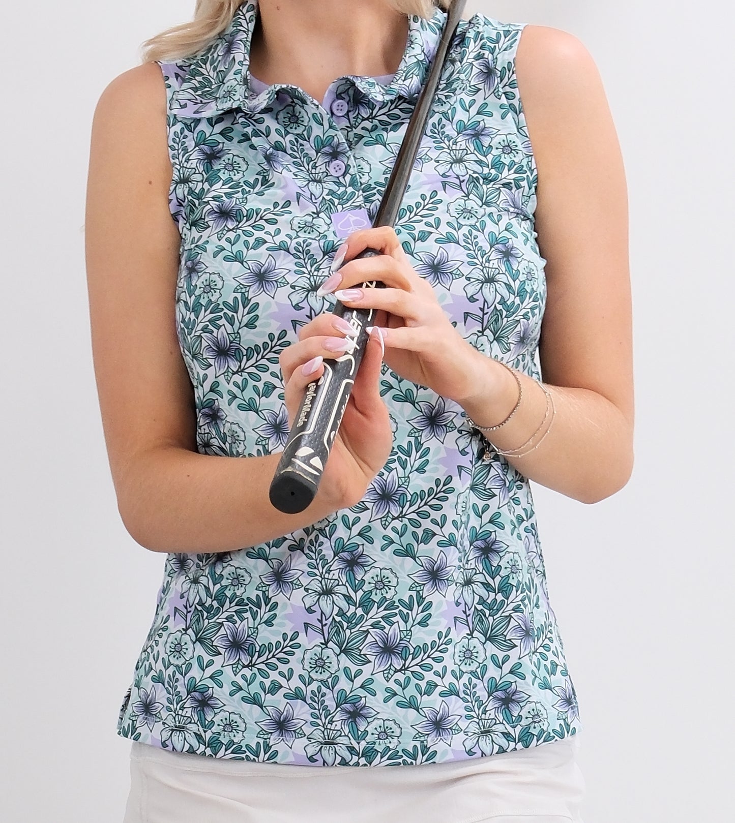 Pins and Aces Women's Fresh Floral Polo