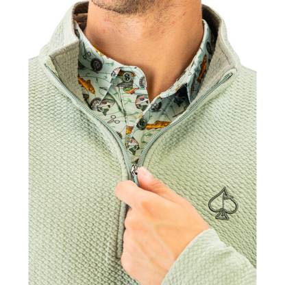 Player Preferred Waffle Knit Pullover - Olive